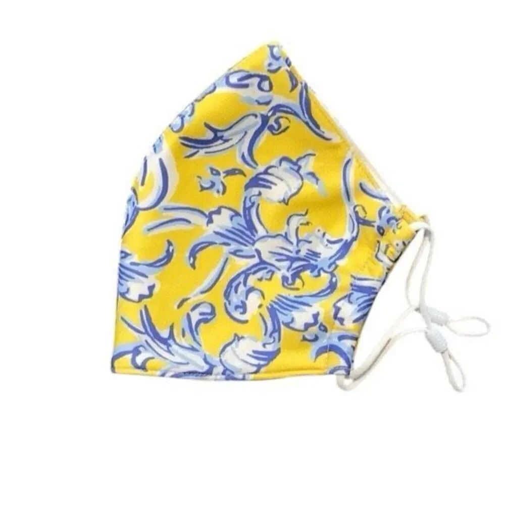 ✨NIP Tory Burch Floral Two Layer Adjustable Mask Face Cover✨